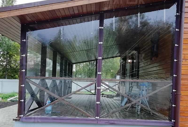 Мягкие окна ПВХ для террасы в Новосибирске